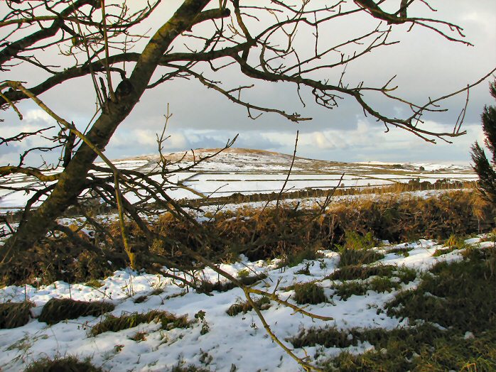 Bodmin Moor on a cold snowy  day